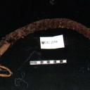 'Hobble', horse hair with intregal loop & wooden toggle for tethering cows during milking