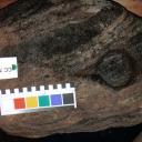 Cruisie Mould carved into surface of large boulder, Used in Laxay blacksmiths shop