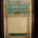 Roll of Honour from the Great War in wooden frame