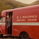 Donald John Macinnes, 8 Gravir with his mobile grocery van